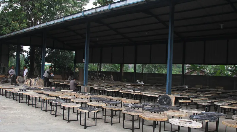 Factory aerial view
