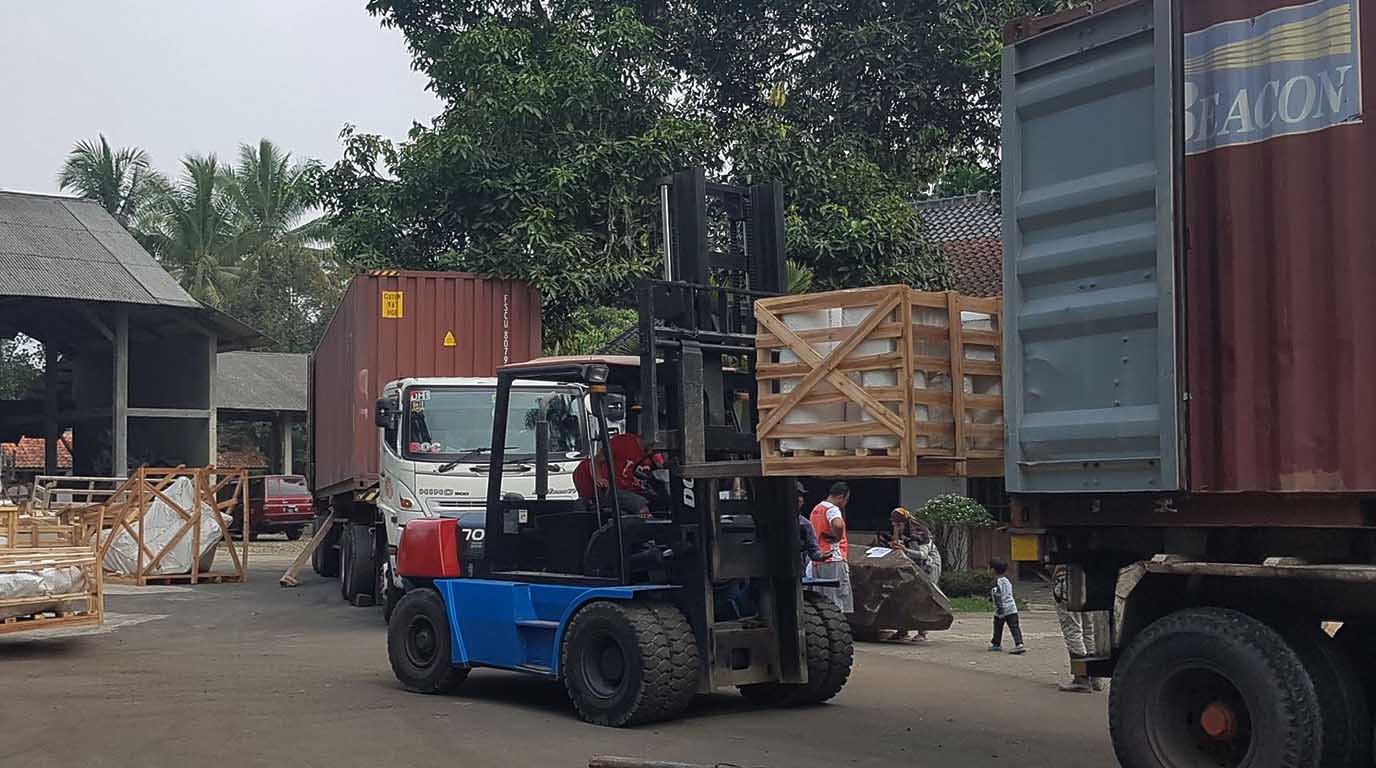 Truck loading background