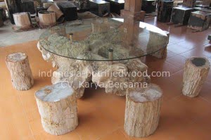 Petrified Wood Table Set