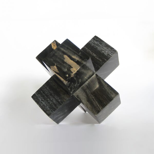 Petrified Wood Cross Dice Decorative 2